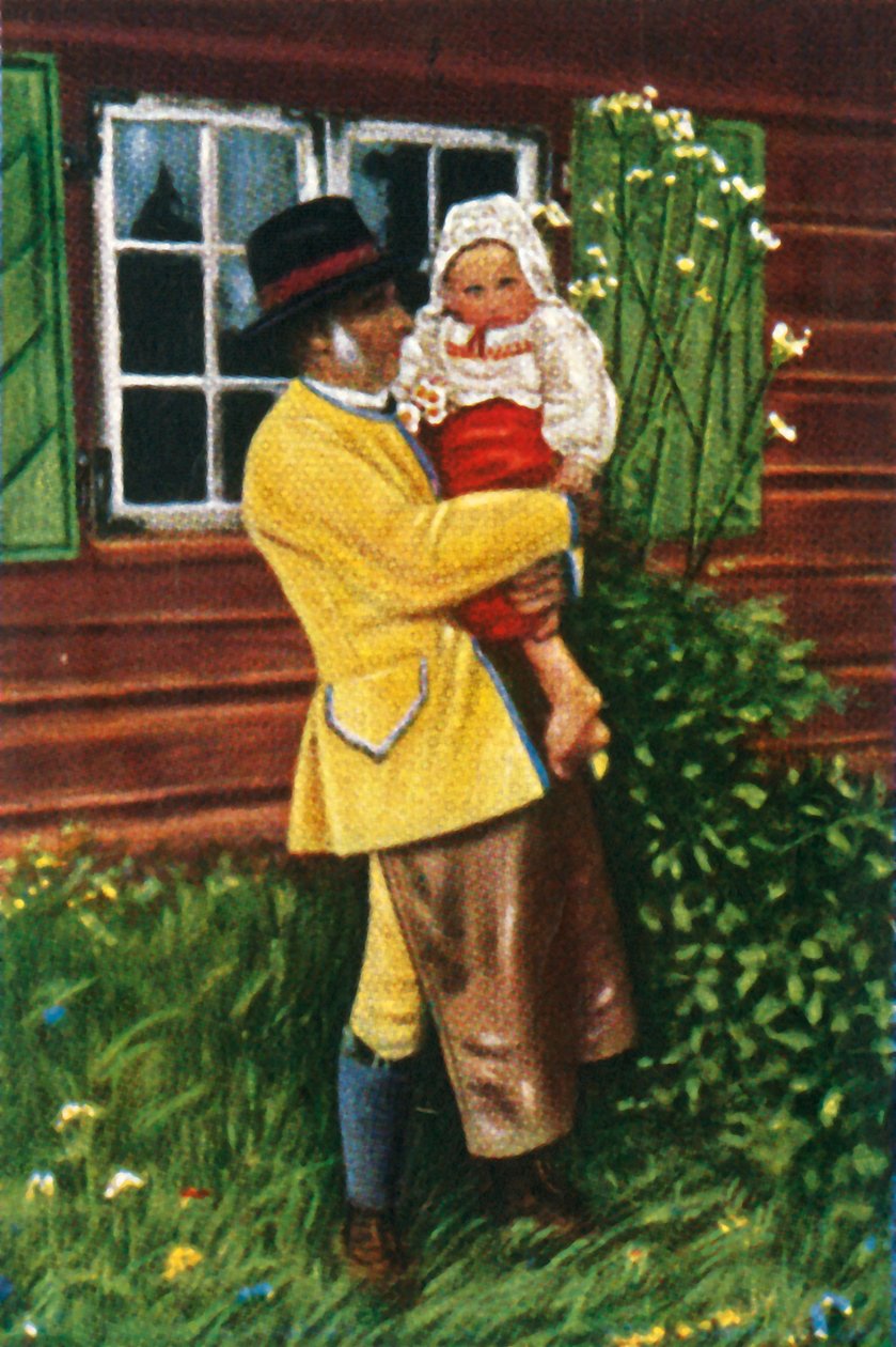 Popolo svedese in costume tradizionale, c1928 da Unbekannt