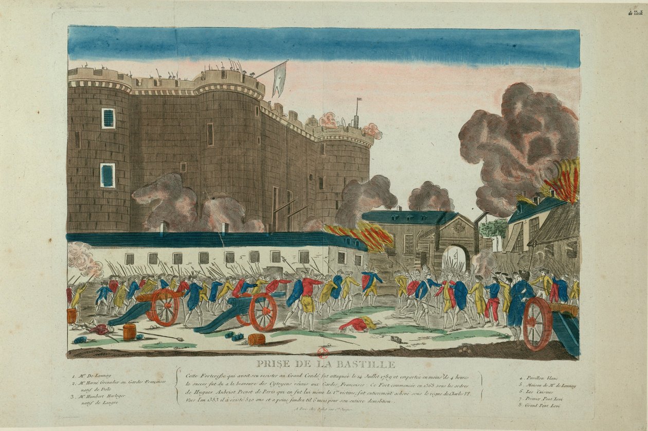 Presa della Bastiglia il 14 luglio 1789 da Unbekannt