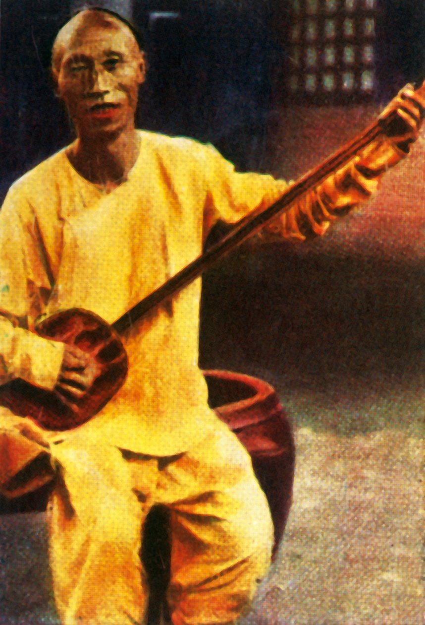 Musicista della casa da tè, Cina, c1928 da Unbekannt