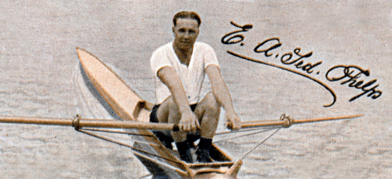 Ted Phelps, Campione mondiale di canottaggio professionale, 1935 da Unbekannt