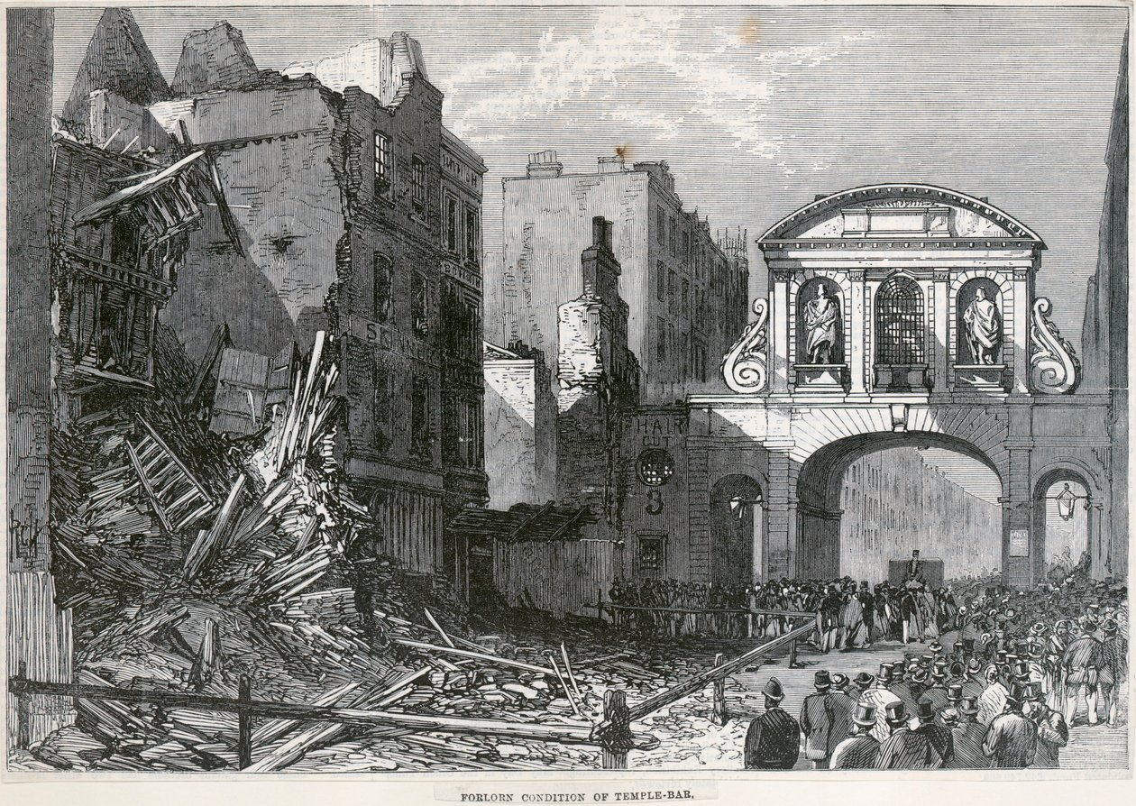 Temple Bar, Londra, 1877 da Unbekannt