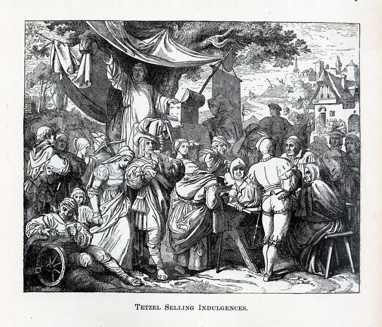Tetzel che vende indulgenze, 1882 da Unbekannt
