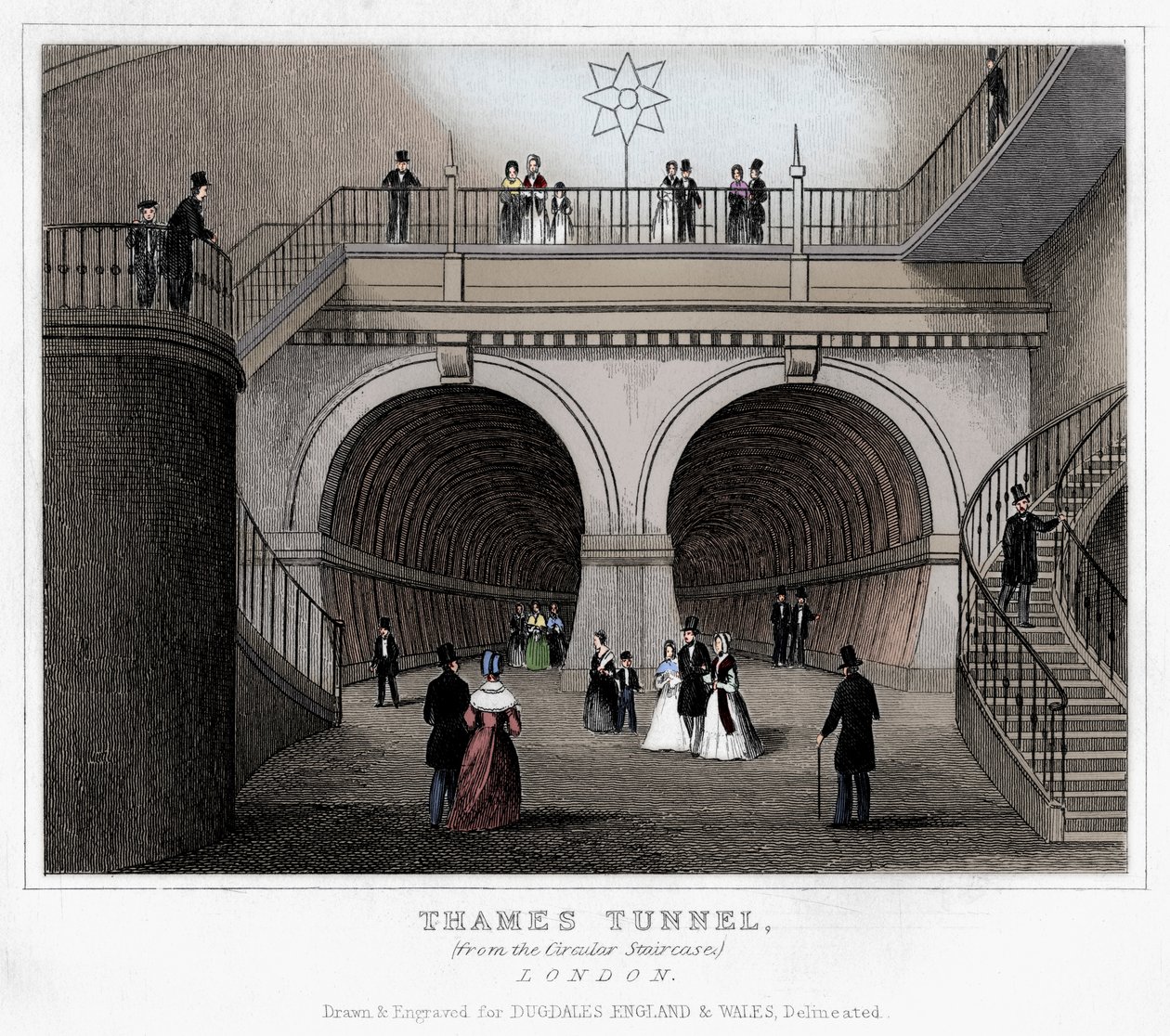 Tunnel del Tamigi, Londra, XIX secolo da Unbekannt