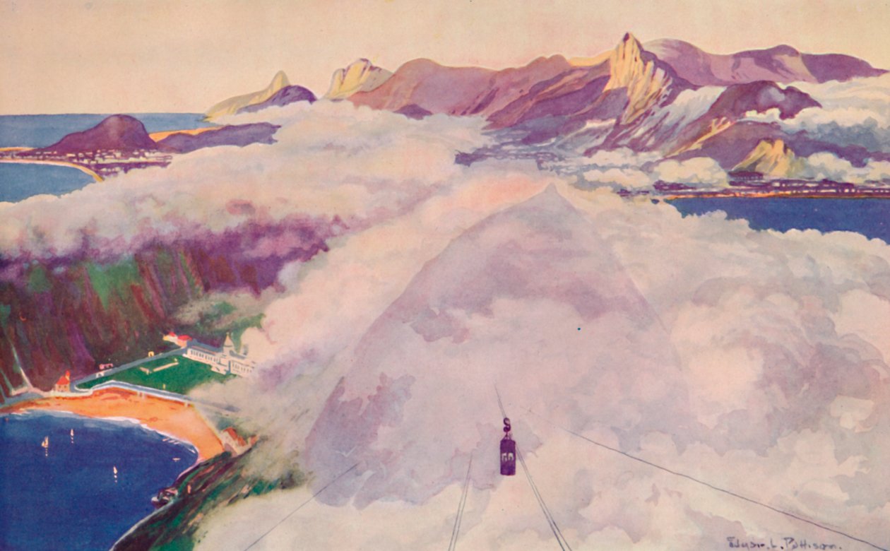 La funivia che scende dal Pan di Zucchero, 1914 da Unbekannt
