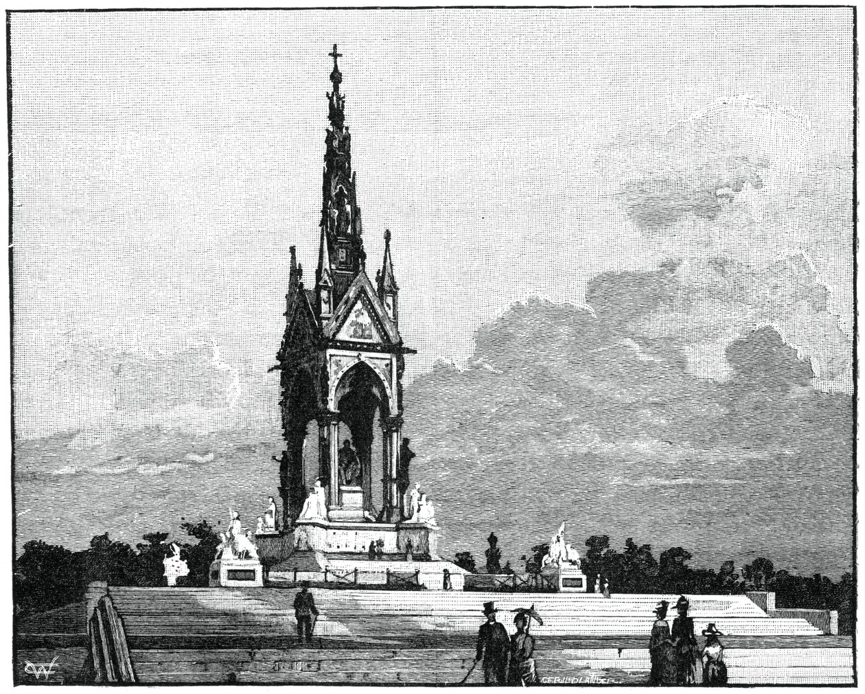 Il Memoriale di Albert, Kensington, Londra, 1900 da Unbekannt