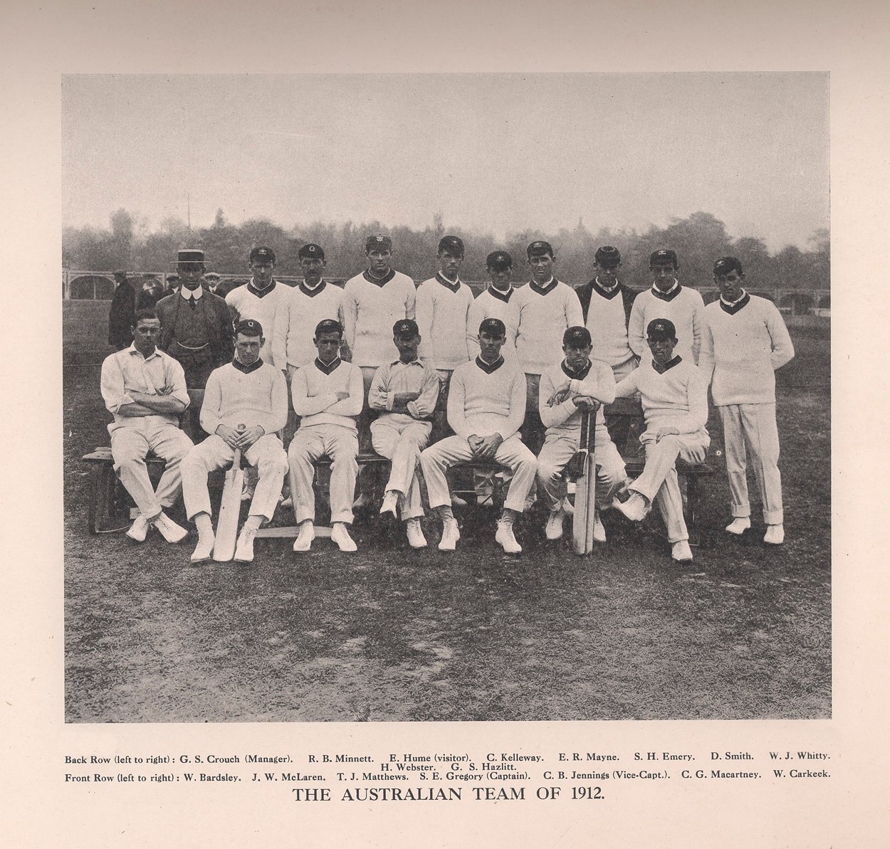 La squadra di cricket australiana del 1912 da Unbekannt