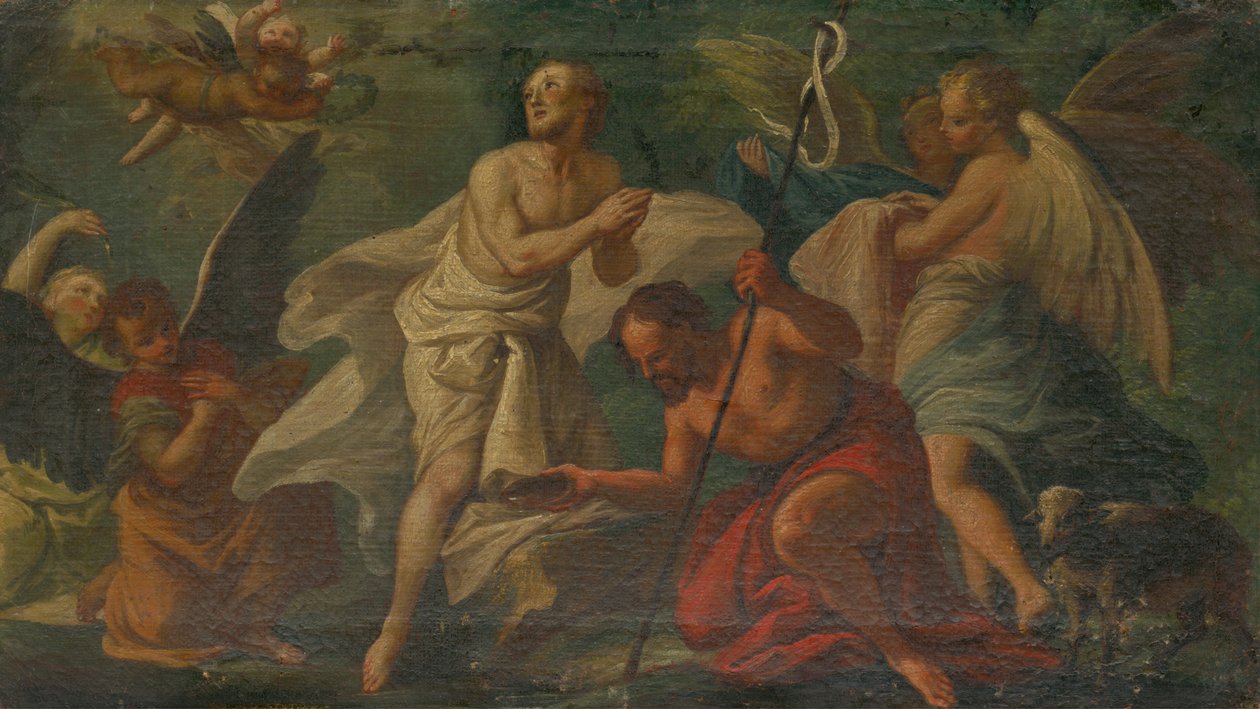 Il battesimo di Cristo nel fiume Giordano da Unbekannt