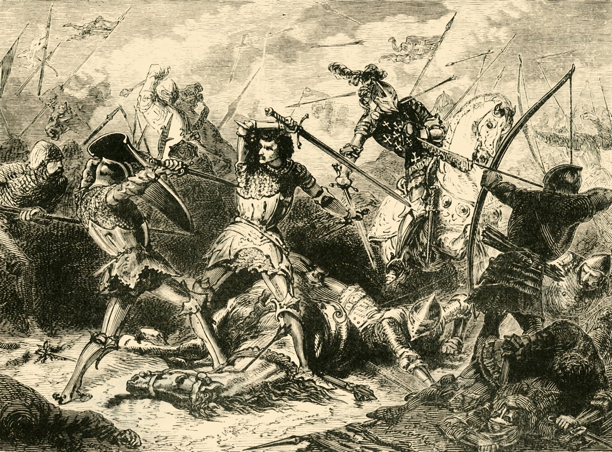 La battaglia di Agincourt, 1415, 1890 da Unbekannt