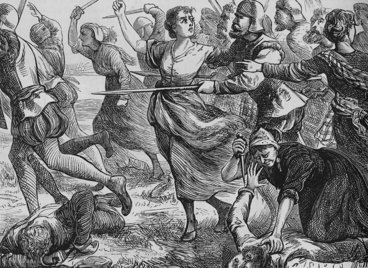 La battaglia di Ancrum Moor, 27 febbraio 1545, c1880 da Unbekannt