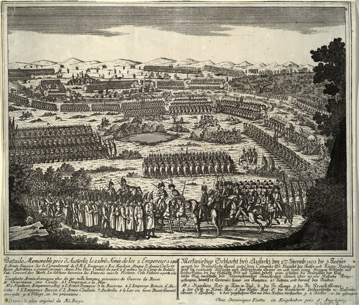 La battaglia di Austerlitz del 2 dicembre 1805, 1805 da Unbekannt