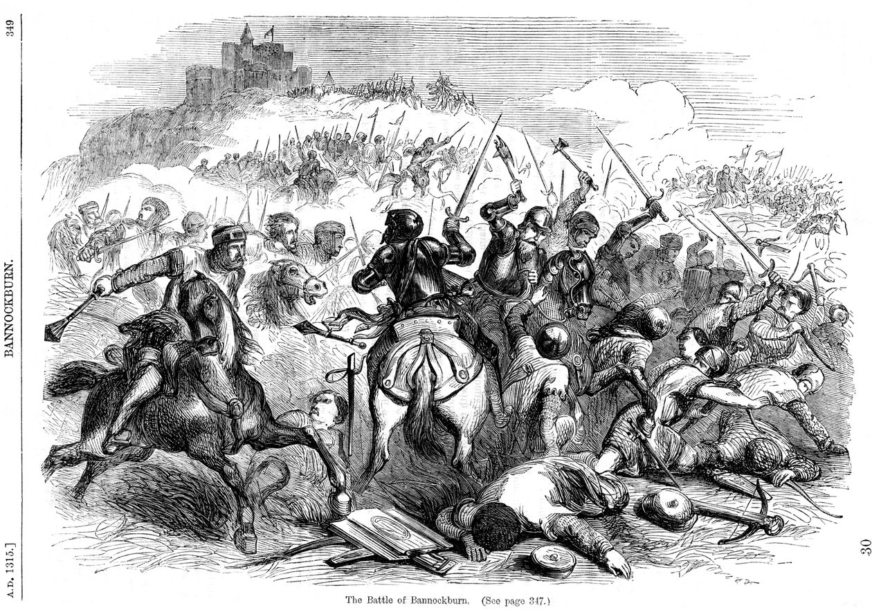 La battaglia di Bannockburn, 24 giugno 1314 da Unbekannt