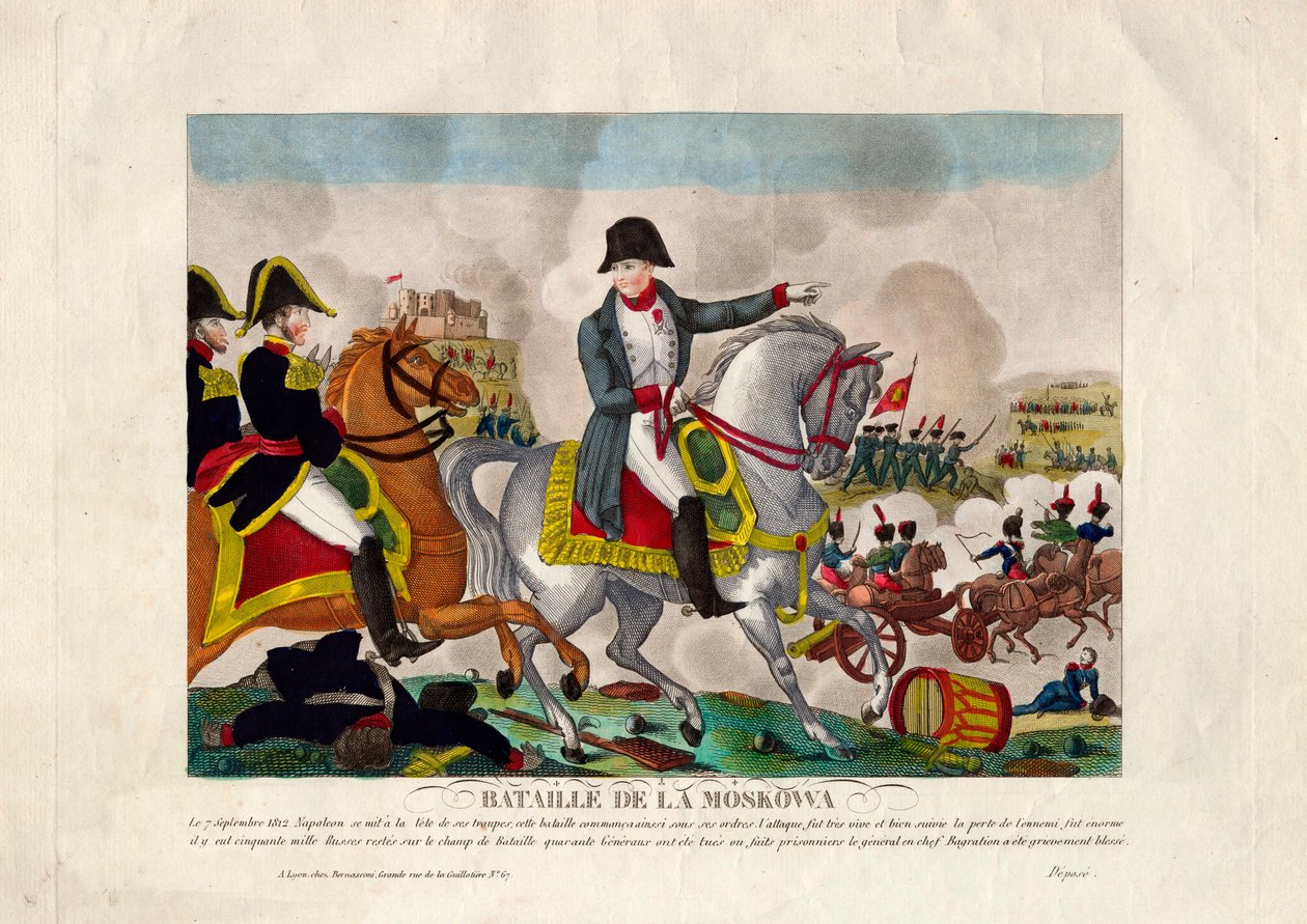 La battaglia di Borodino del 26 agosto 1812, ca. 1812 da Unbekannt
