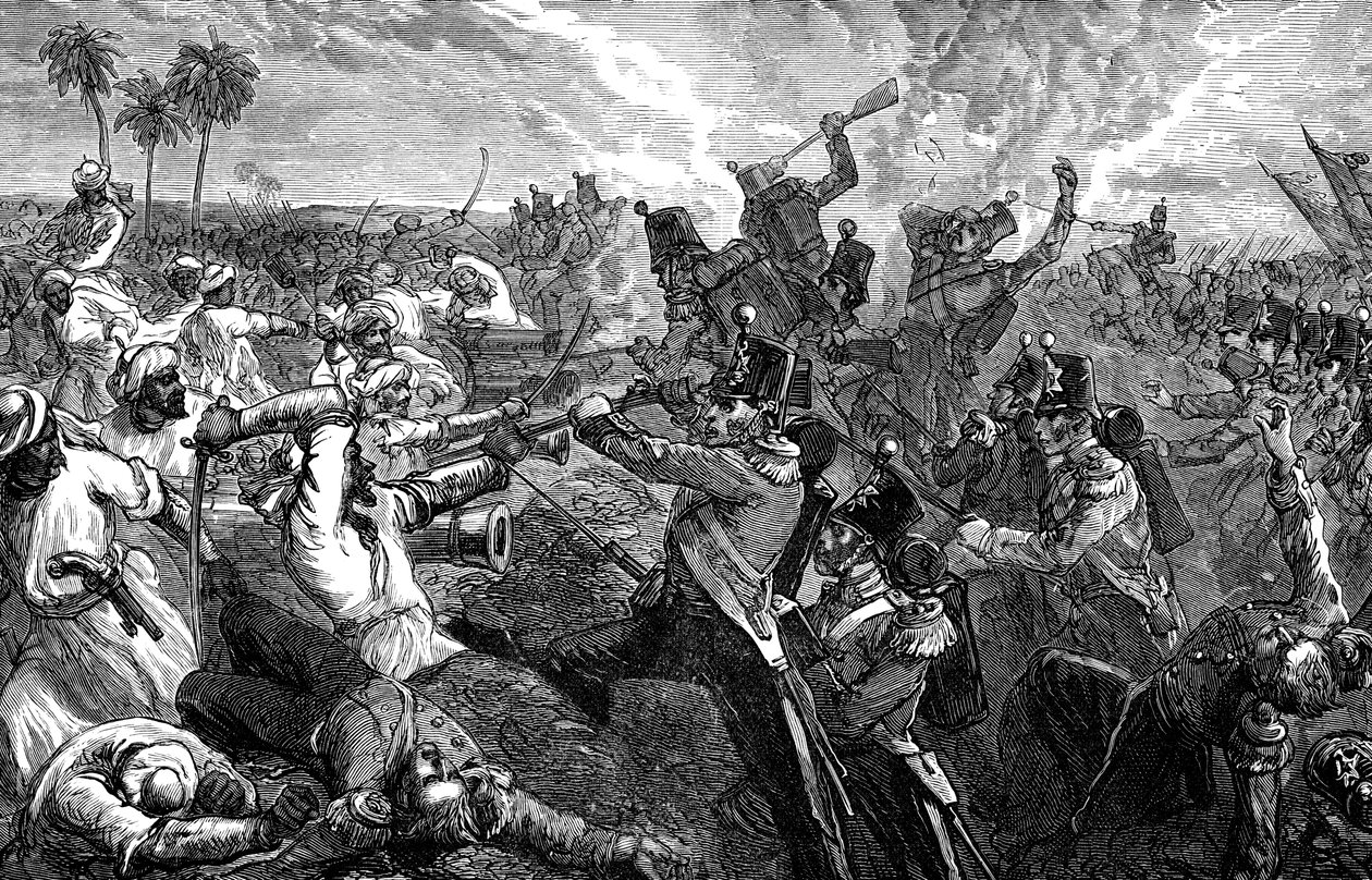 La battaglia di Ferozeshah, India, 1845 da Unbekannt