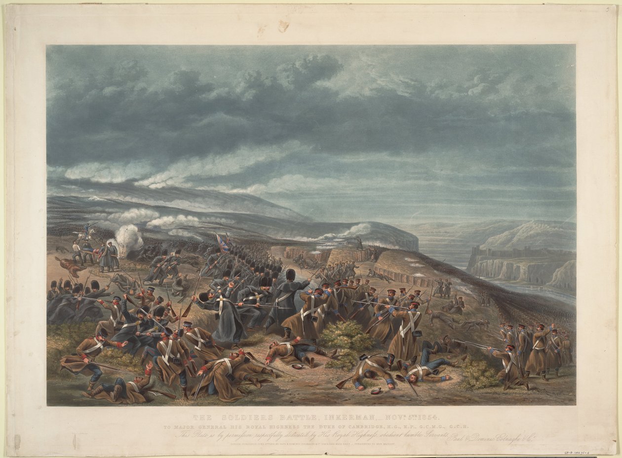 La battaglia di Inkerman del 5 novembre 1854, 1855 da Unbekannt