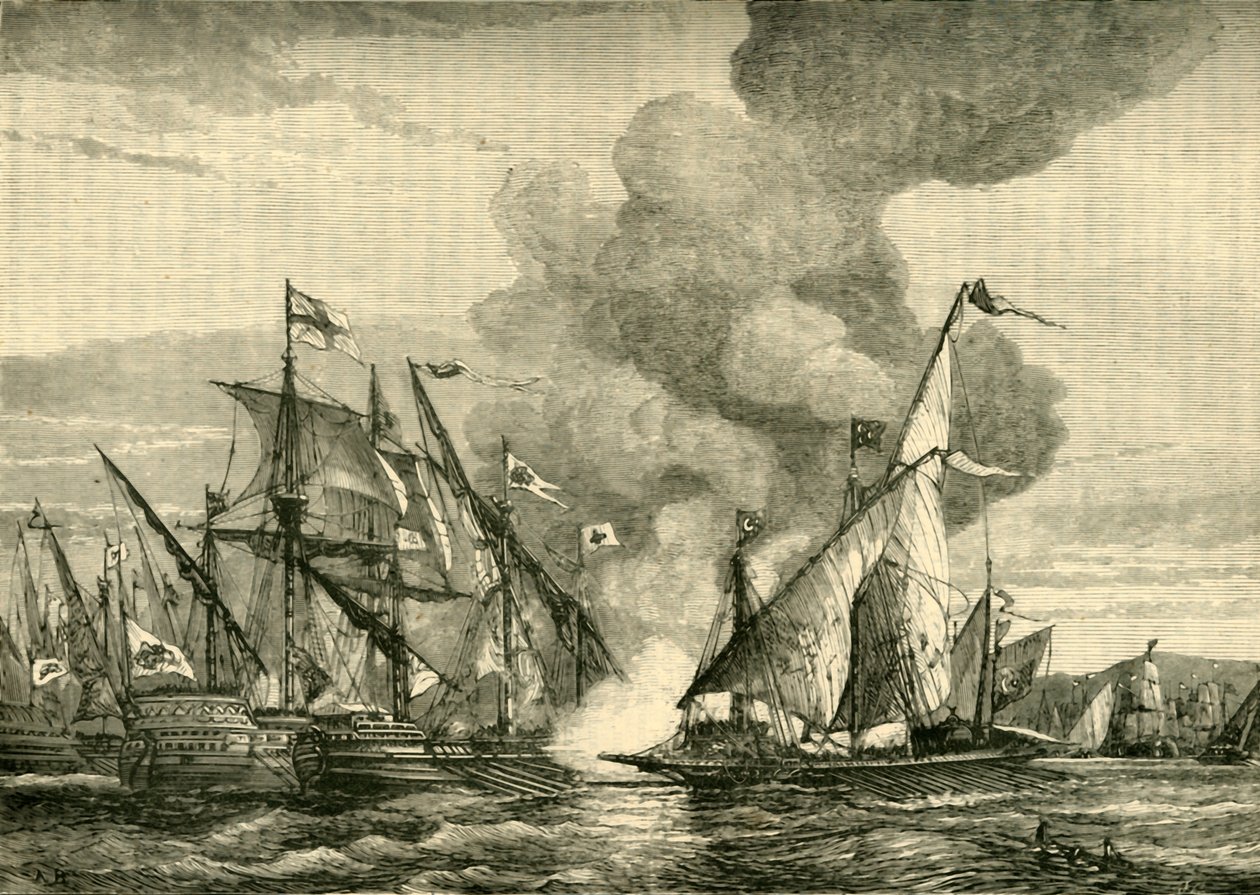 La battaglia di Lepanto, 1571, 1890 da Unbekannt