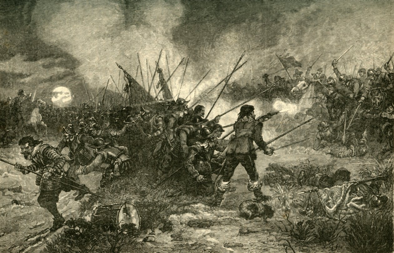 La Battaglia di Marston Moor, 2 luglio 1644, 1890 da Unbekannt