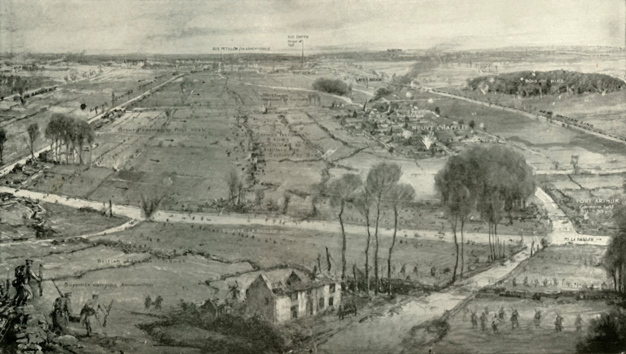 La battaglia di Neuve Chapelle, 1919 da Unbekannt