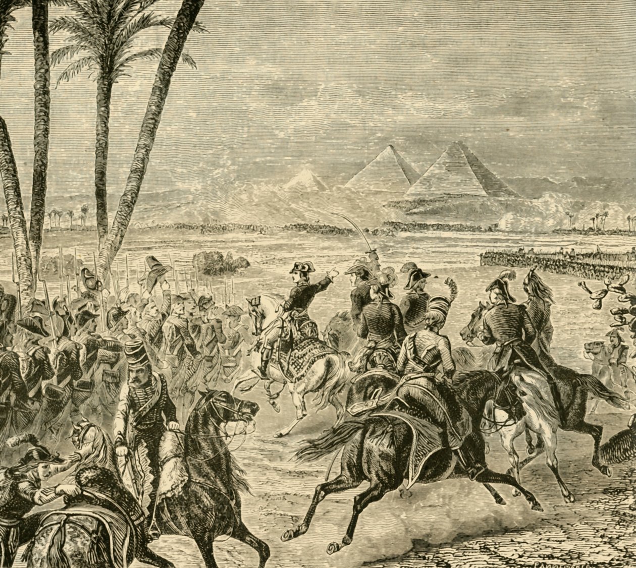 La battaglia delle piramidi, 1798 da Unbekannt