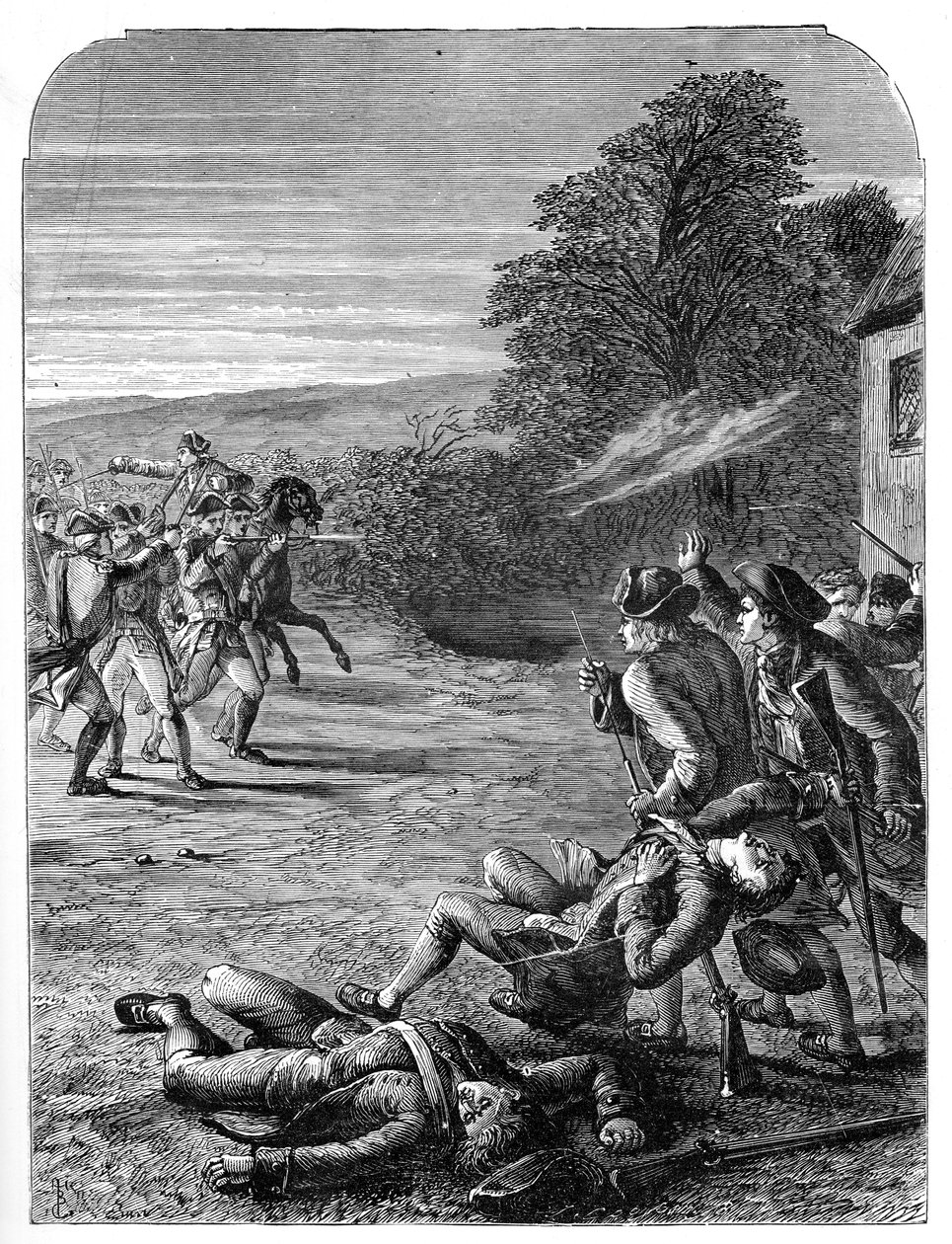 Le battaglie di Lexington e Concord da Unbekannt