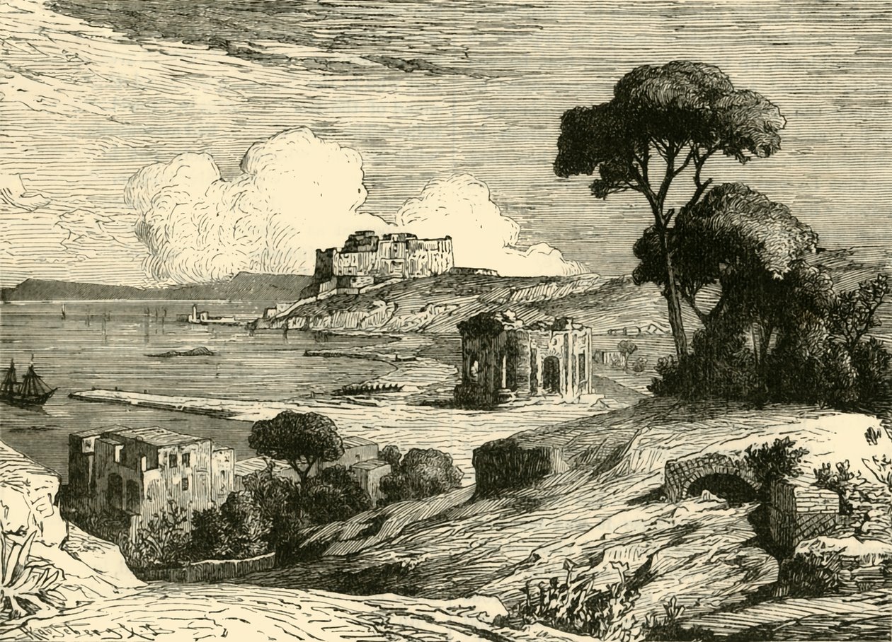 La baia di Bale, con rovine di ville romane da Unbekannt