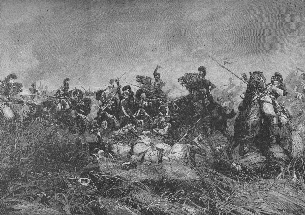 The Black Watch 42nd Royal Highlanders a Quatre Bras, 1902 da Unbekannt