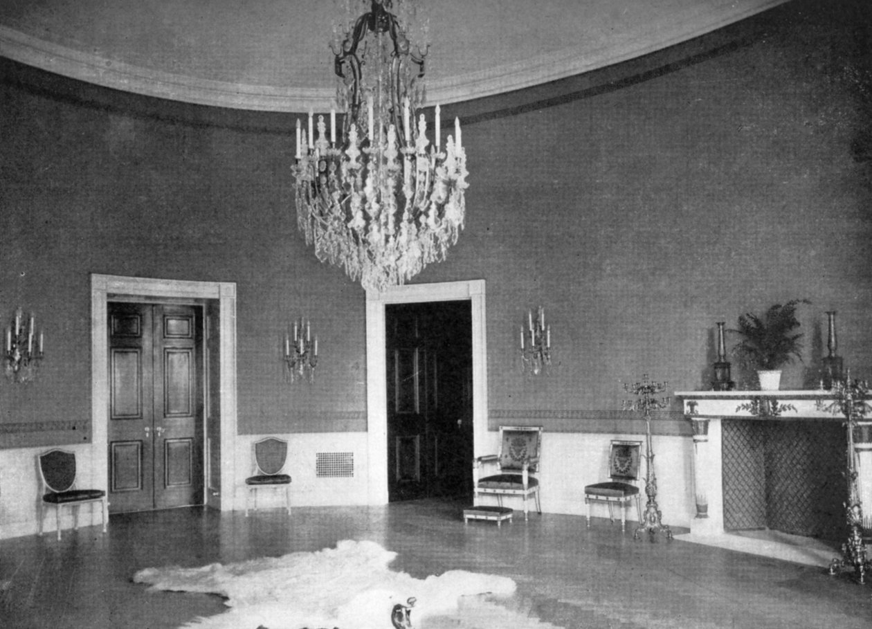 La stanza blu alla Casa Bianca, Washington DC, USA, 1908 da Unbekannt