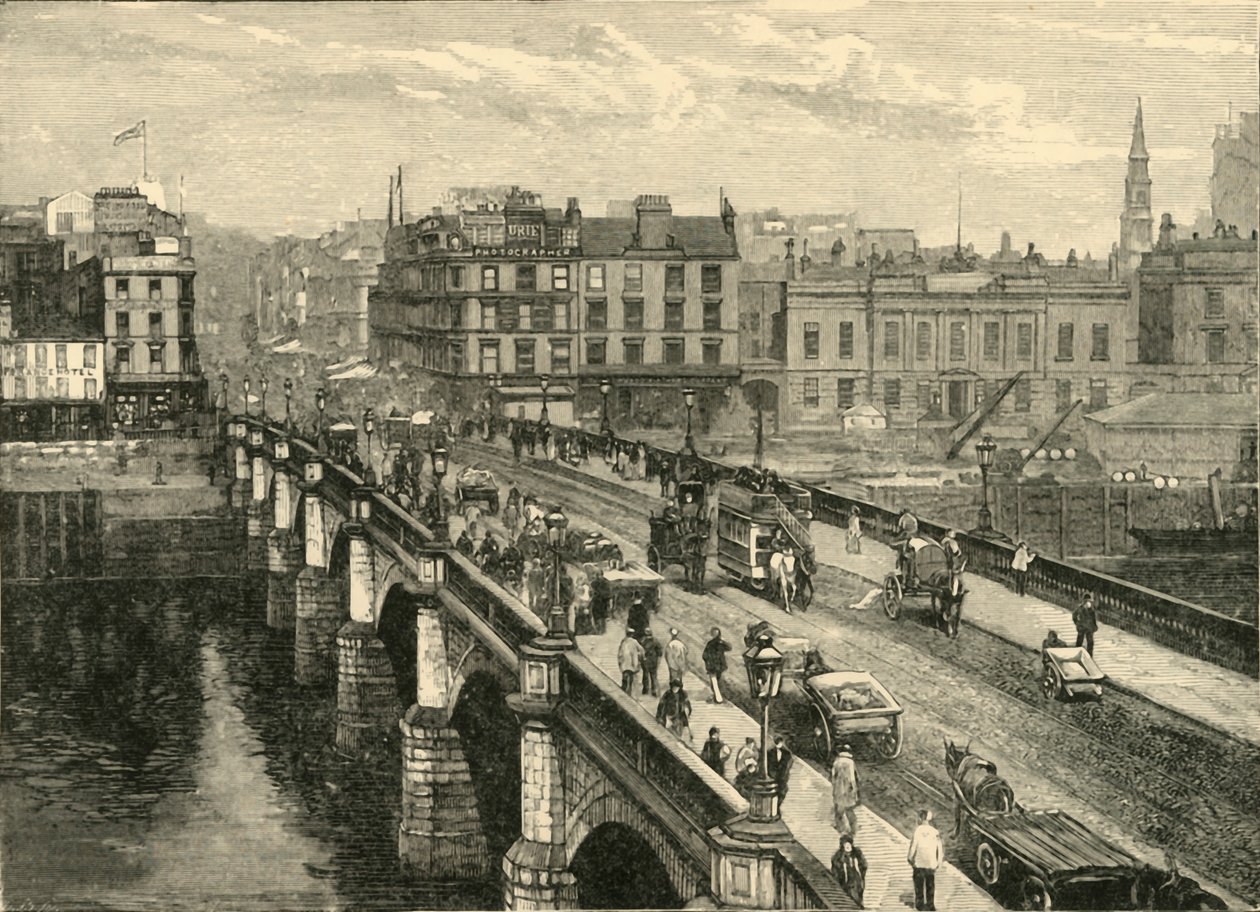Il ponte di Broomielaw, Glasgow, 1898 da Unbekannt