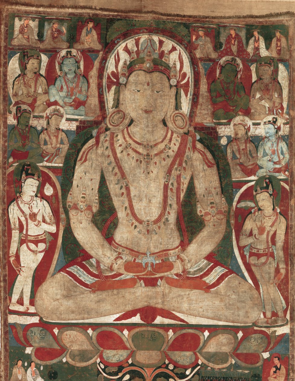 Il Buddha Amitayus assistito dai Bodhisattva da Unbekannt