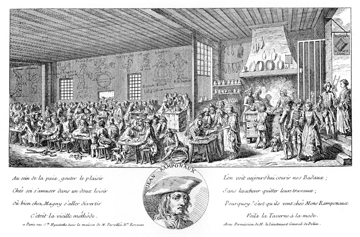 Il cabaret di Ramponneau, 1885 da Unbekannt
