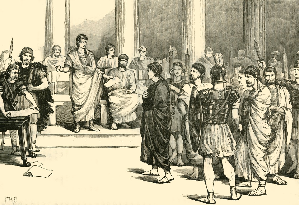 I cospiratori caitlinari davanti al Senato, 1890 da Unbekannt