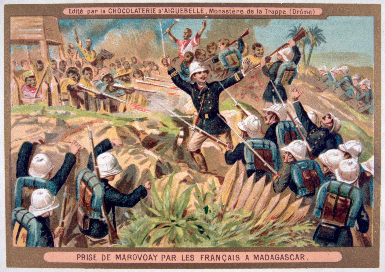 La cattura di Marovoay da parte dei francesi, Madagascar, XIX-XX secolo da Unbekannt