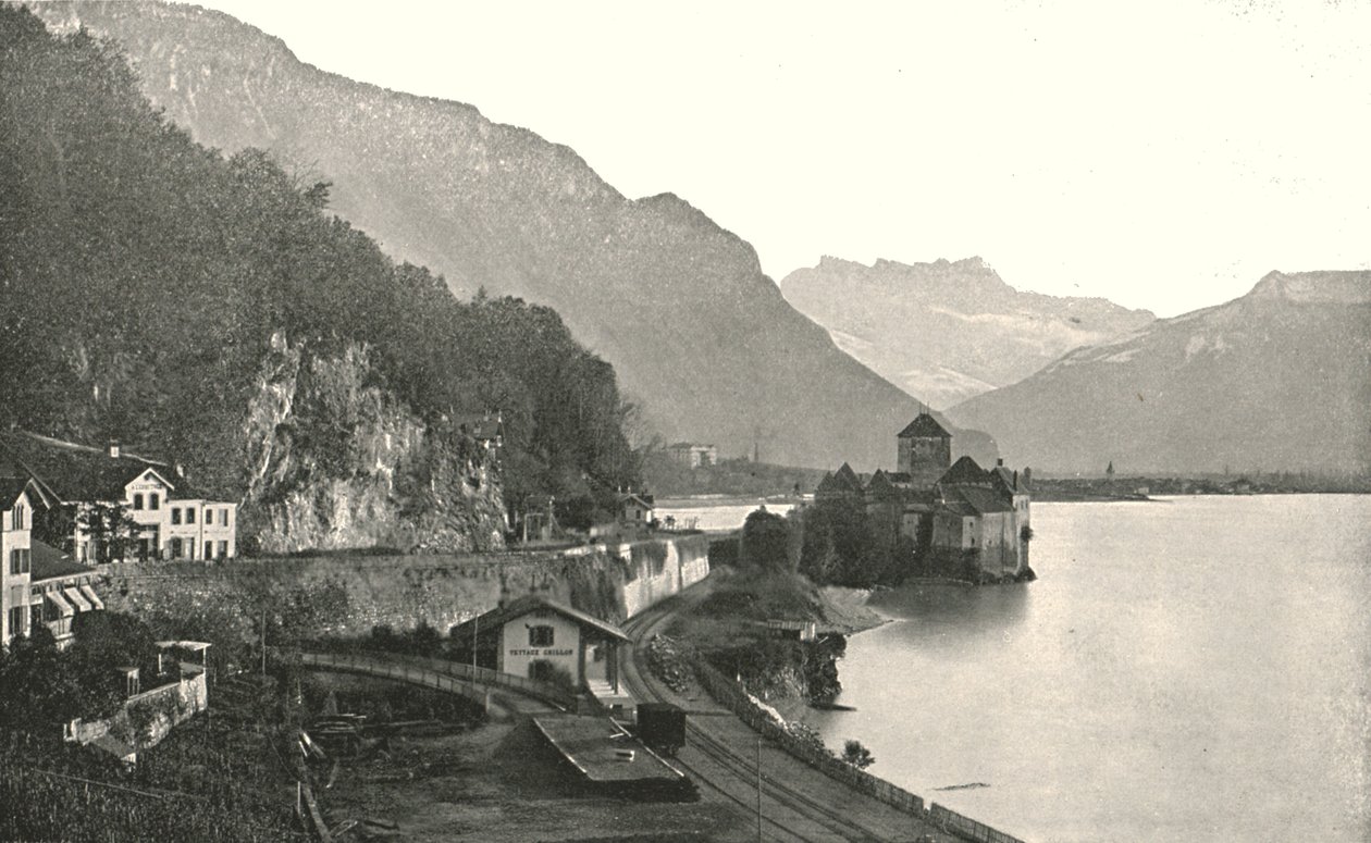 Il Castello di Chillon, Svizzera, 1895 da Unbekannt