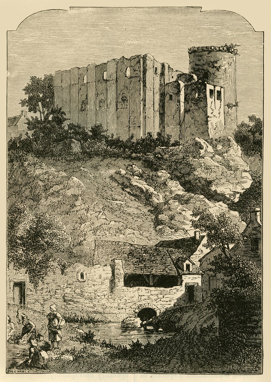 Il castello di Falaise e la fontana di Arlette da Unbekannt