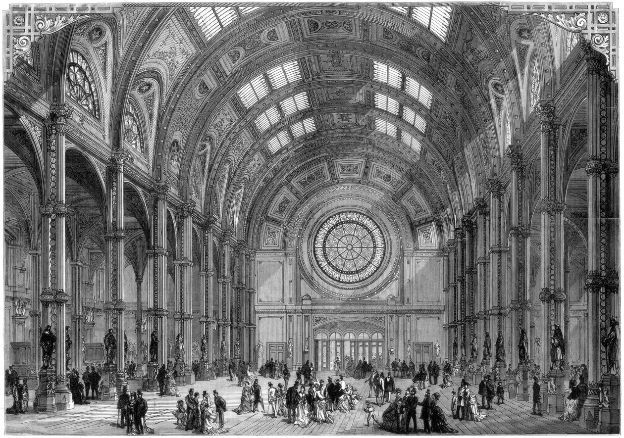 La Sala Centrale, Alexandra Palace, Londra, 1875 da Unbekannt