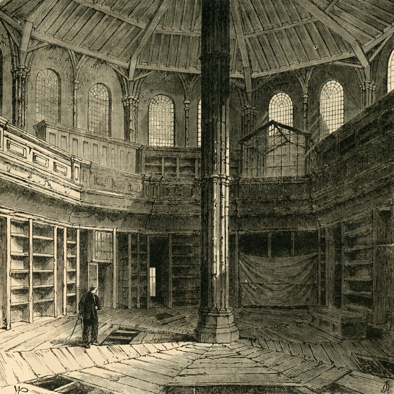 La sala capitolare prima del restauro, 1881 da Unbekannt