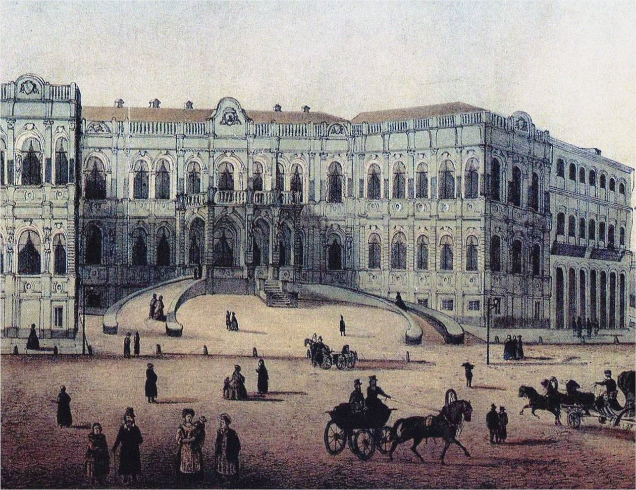 La casa Chertkov in via Myasnitskaya a Mosca, 1860 da Unbekannt