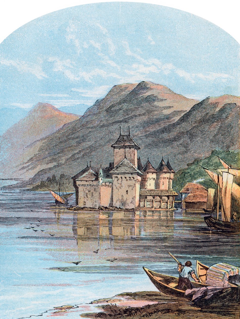 Il castello di Chillon, Lago di Ginevra, Svizzera da Unbekannt