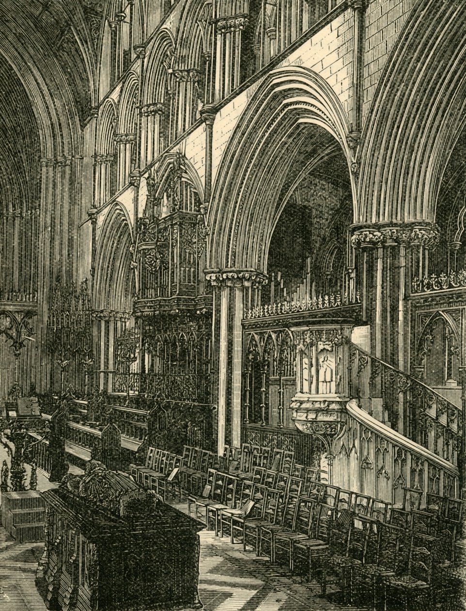 Il coro della Cattedrale di Worcester, 1898 da Unbekannt