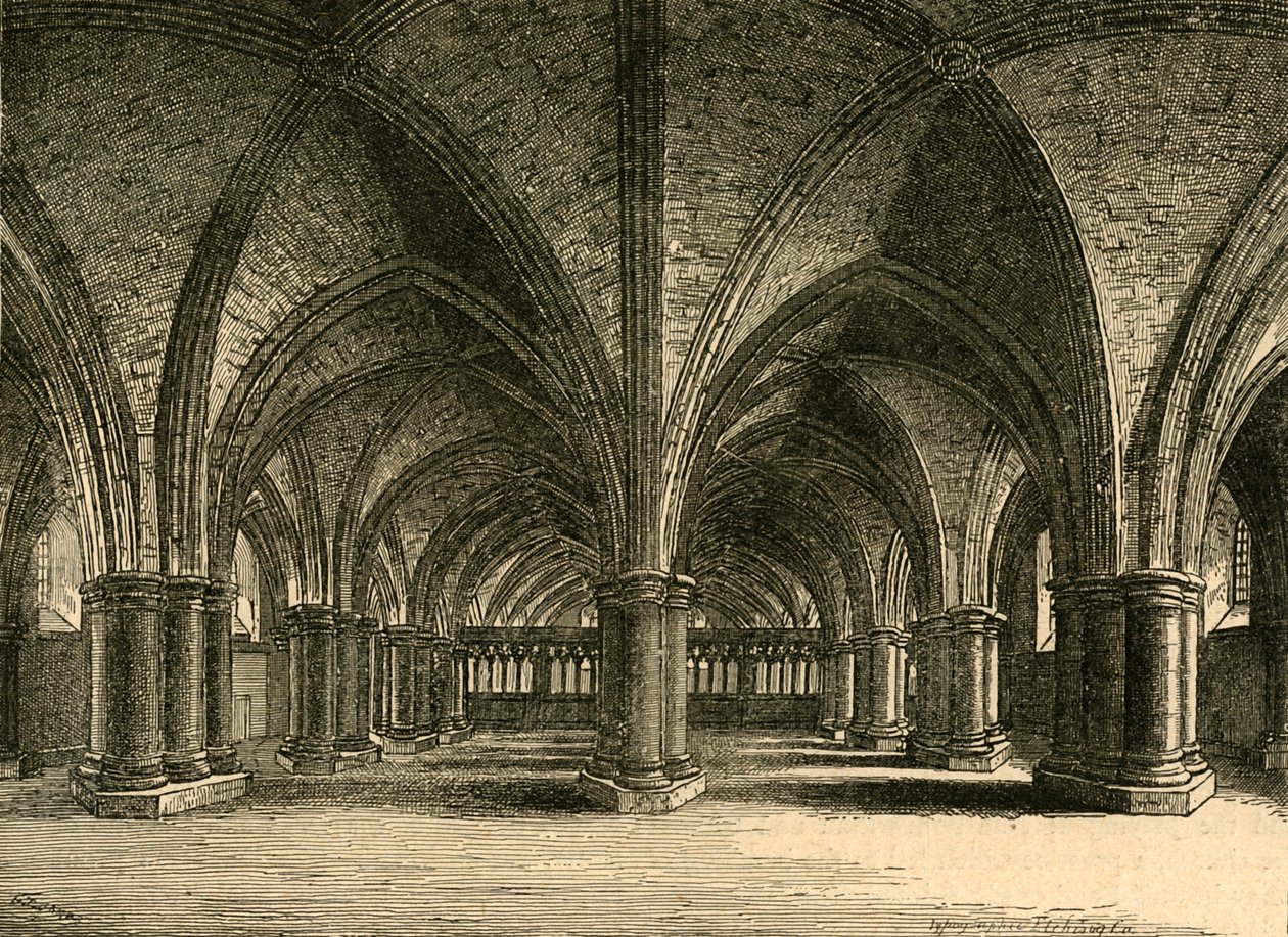 La Chiesa di Santa Fede, La Cripta della Vecchia San Paolo, da una vista di Hollar, 1897 da Unbekannt