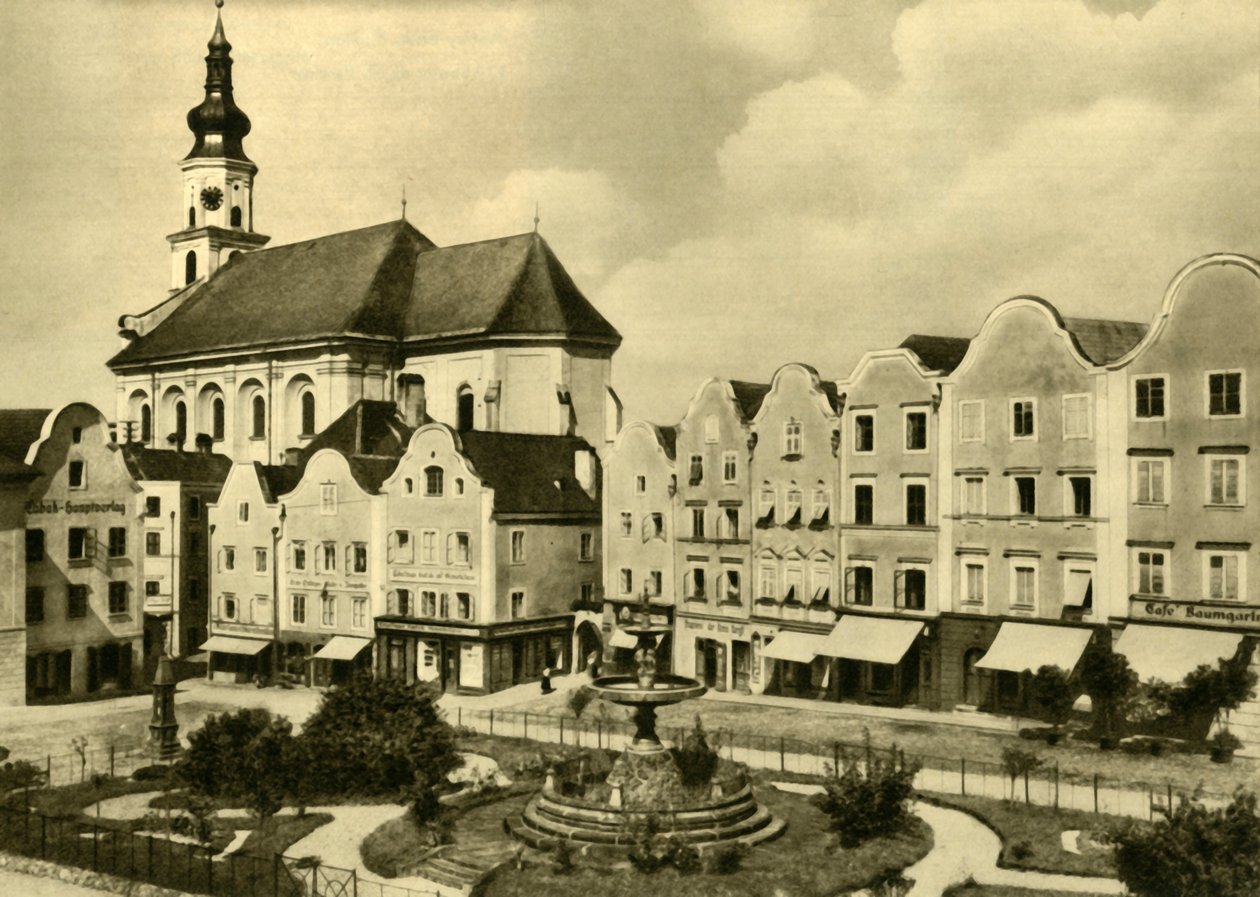 La chiesa di San Giorgio, Schärding am Inn, Alta Austria, c1935 da Unbekannt