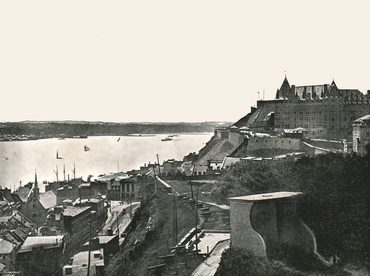 La Cittadella e il fiume San Lorenzo, Quebec, Canada, 1895 da Unbekannt