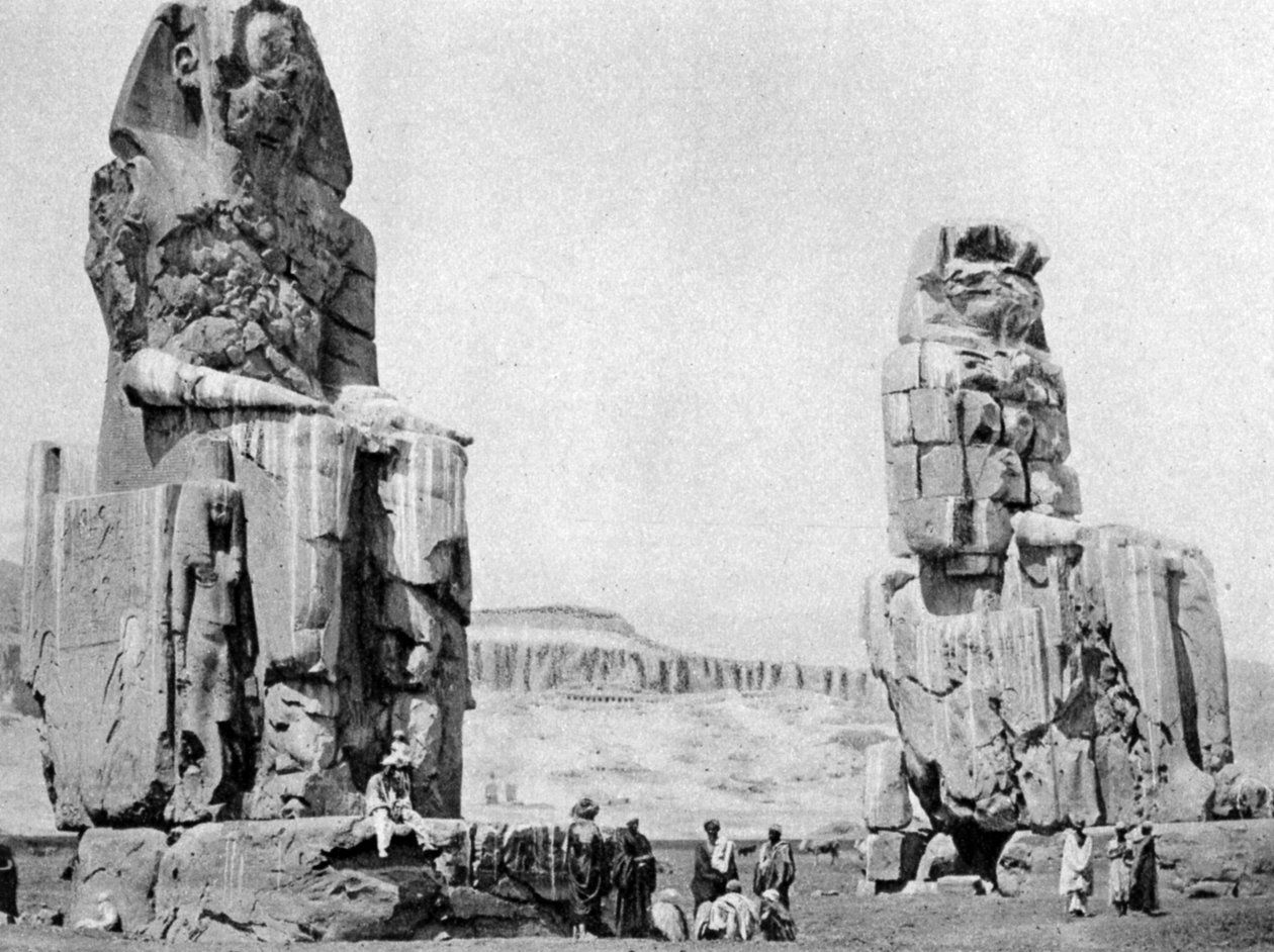 I Colossi di Memnone, Luxor Tebe, Egitto, c1922 da Unbekannt