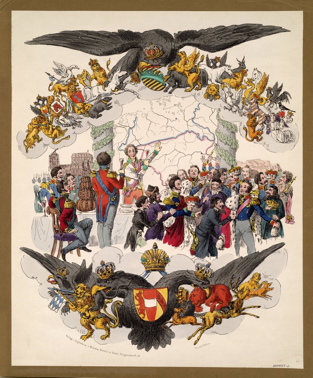 Caricatura del Congresso di Vienna da Unbekannt