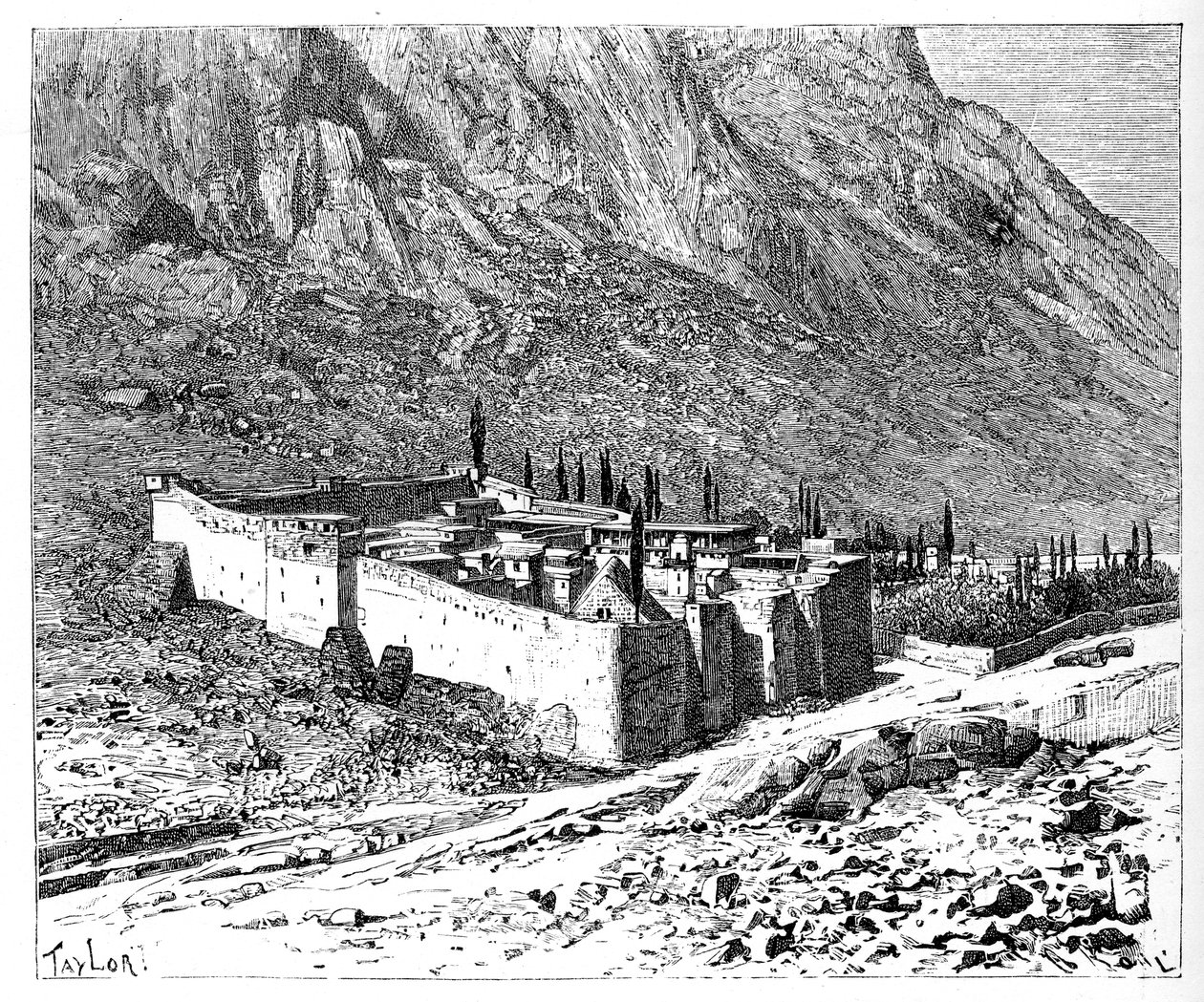 Il Convento di Santa Caterina, Monte Sinai, Egitto, 1895 da Unbekannt
