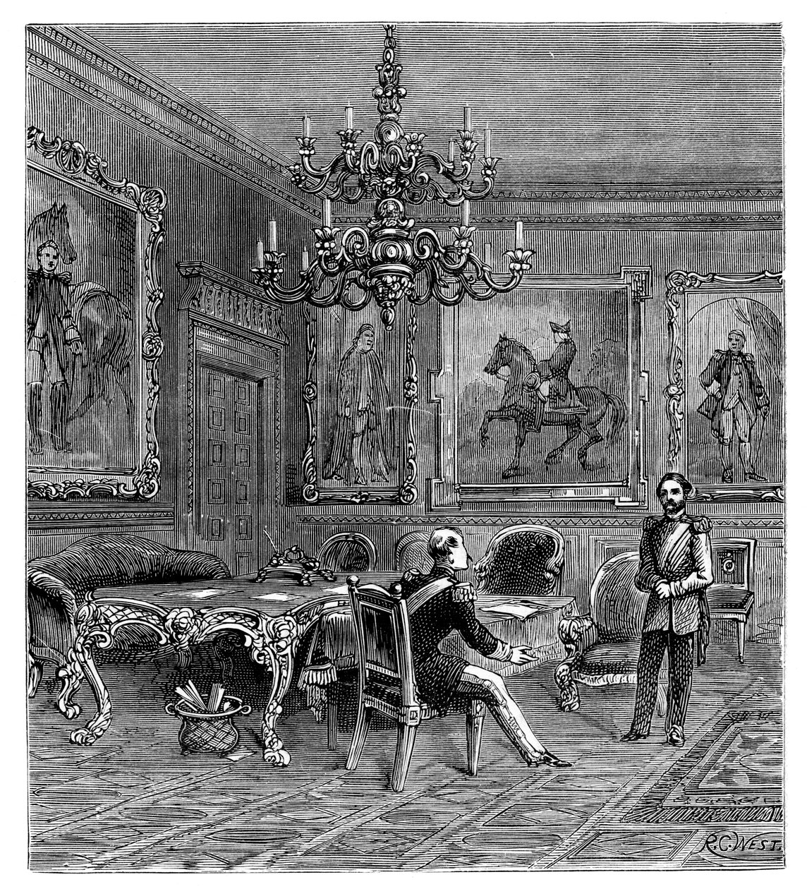 La sala del consiglio, Palazzo di St James, 1900 da Unbekannt