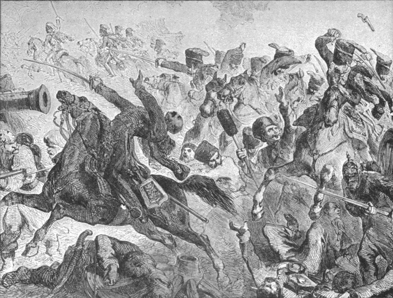 La guerra di Crimea, 1854-56: La battaglia di Balaclava: La carica della brigata leggera, 1854, 1901 da Unbekannt