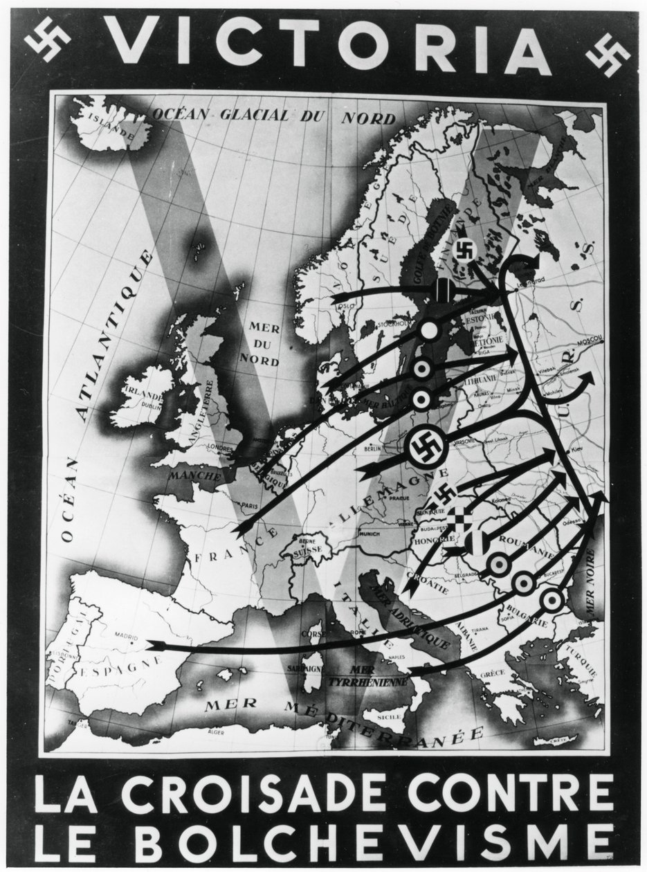 La crociata contro il bolscevismo, manifesto di propaganda della Francia di Vichy, 1941 da Unbekannt