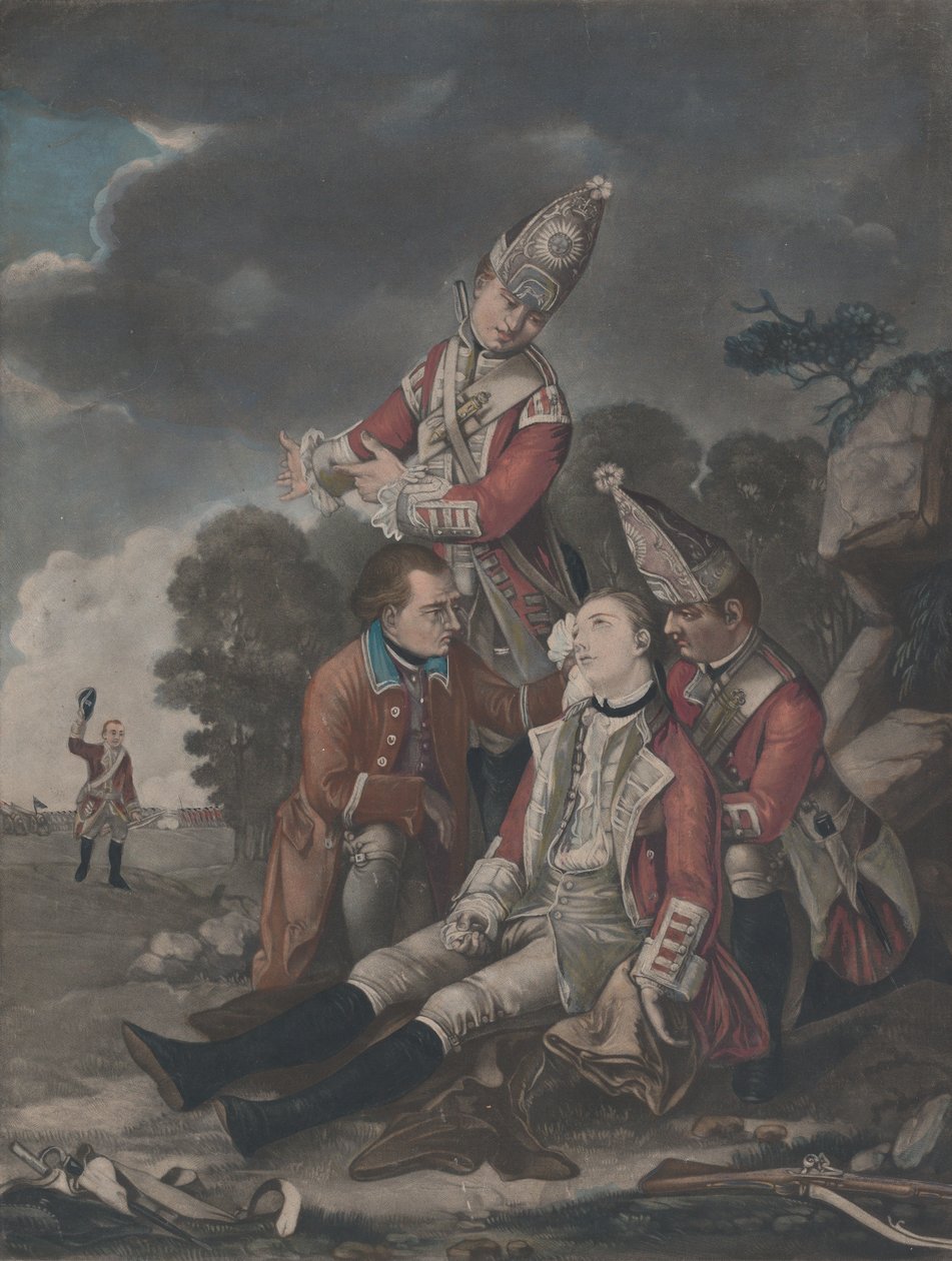 La morte del generale Wolfe a Quebec, 10 ottobre 1779 da Unbekannt