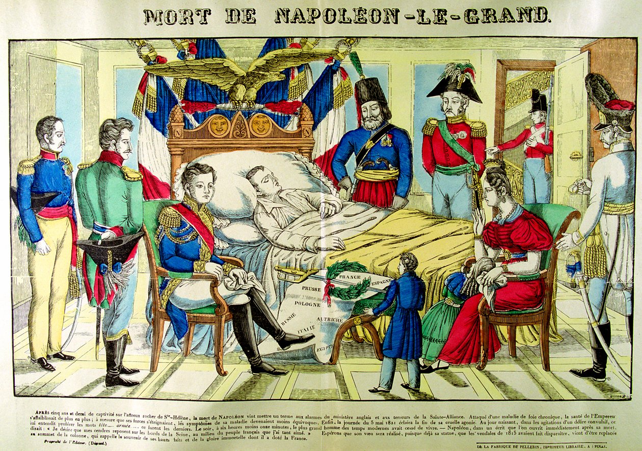 La morte di Napoleone il Grande, 5 maggio 1821 da Unbekannt