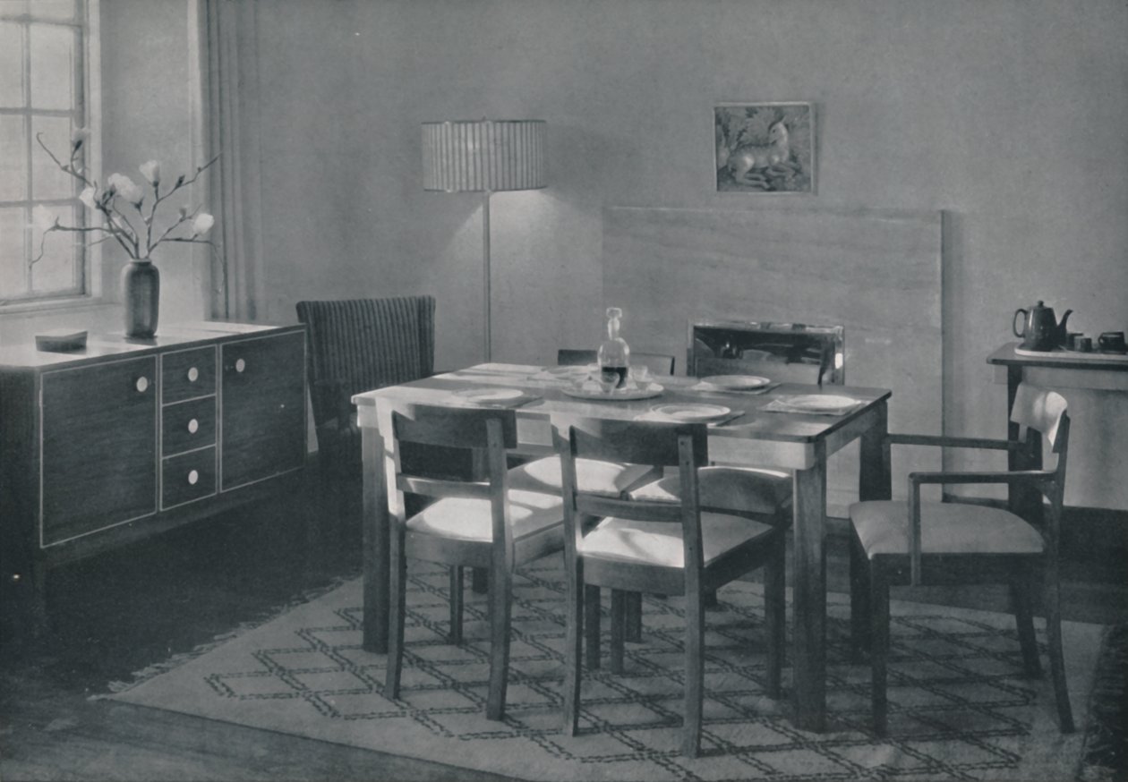 La Sala da Pranzo - Mobili in noce e sicomoro, 1942 da Unbekannt